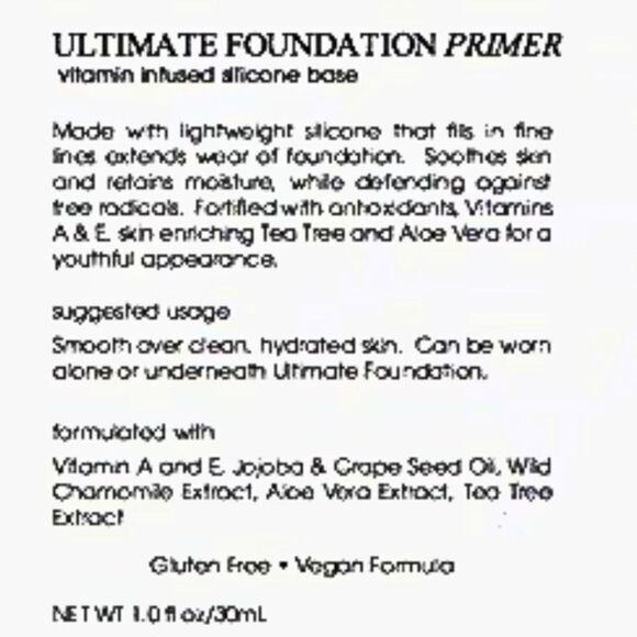 Foundation Primer Cinema Secrets Ultimate Vitamin Enriched Made in the USA 1.0oz - Picture 3 of 3